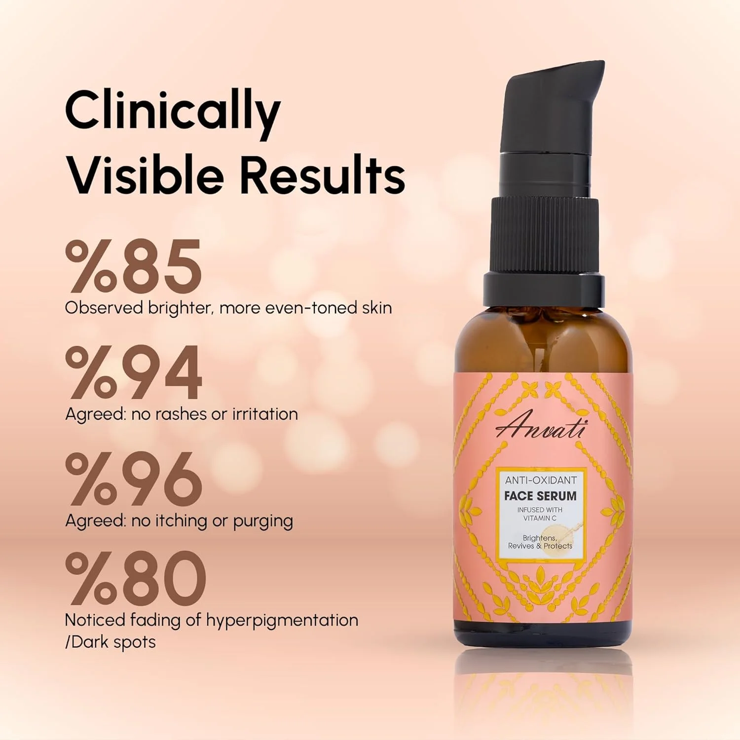 سرم ویتامین C برای صورت - روشن کننده ویتامین با اسید هیالورونیک - سرم درخشان کننده اصلاح کننده چین و چروک و لکه های تیره - مرطوب کننده صورت با ویتامین C و اسید هیالورونیک - 30 میلی لیتر