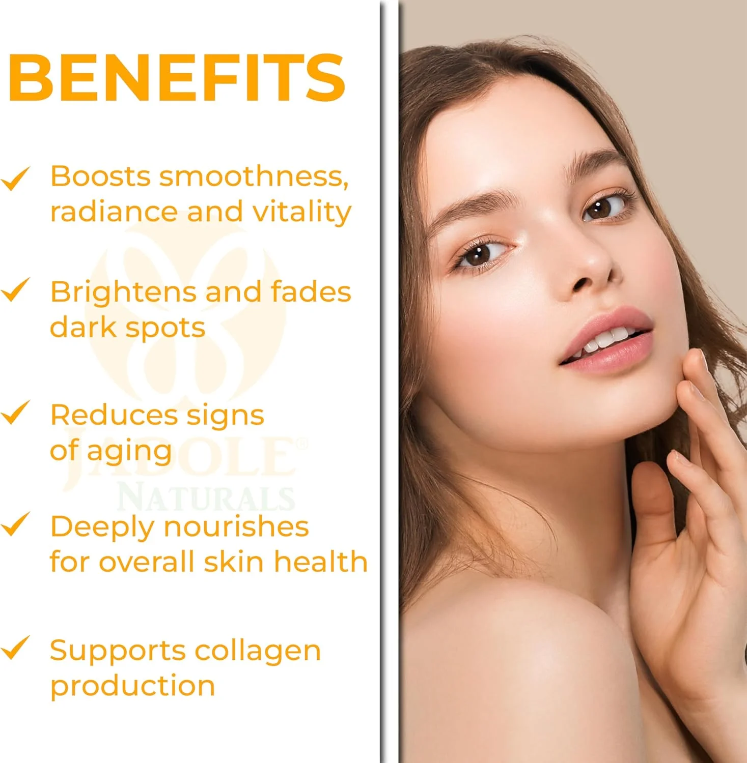 سرم پوست ویتامین C جادول نچرالز (30 میلی لیتر) | درمان صاف کننده فوری برای احیای پوست کدر و خسته | تونر درخشان کننده و جوان کننده صورت | افزایش طراوت و شادابی