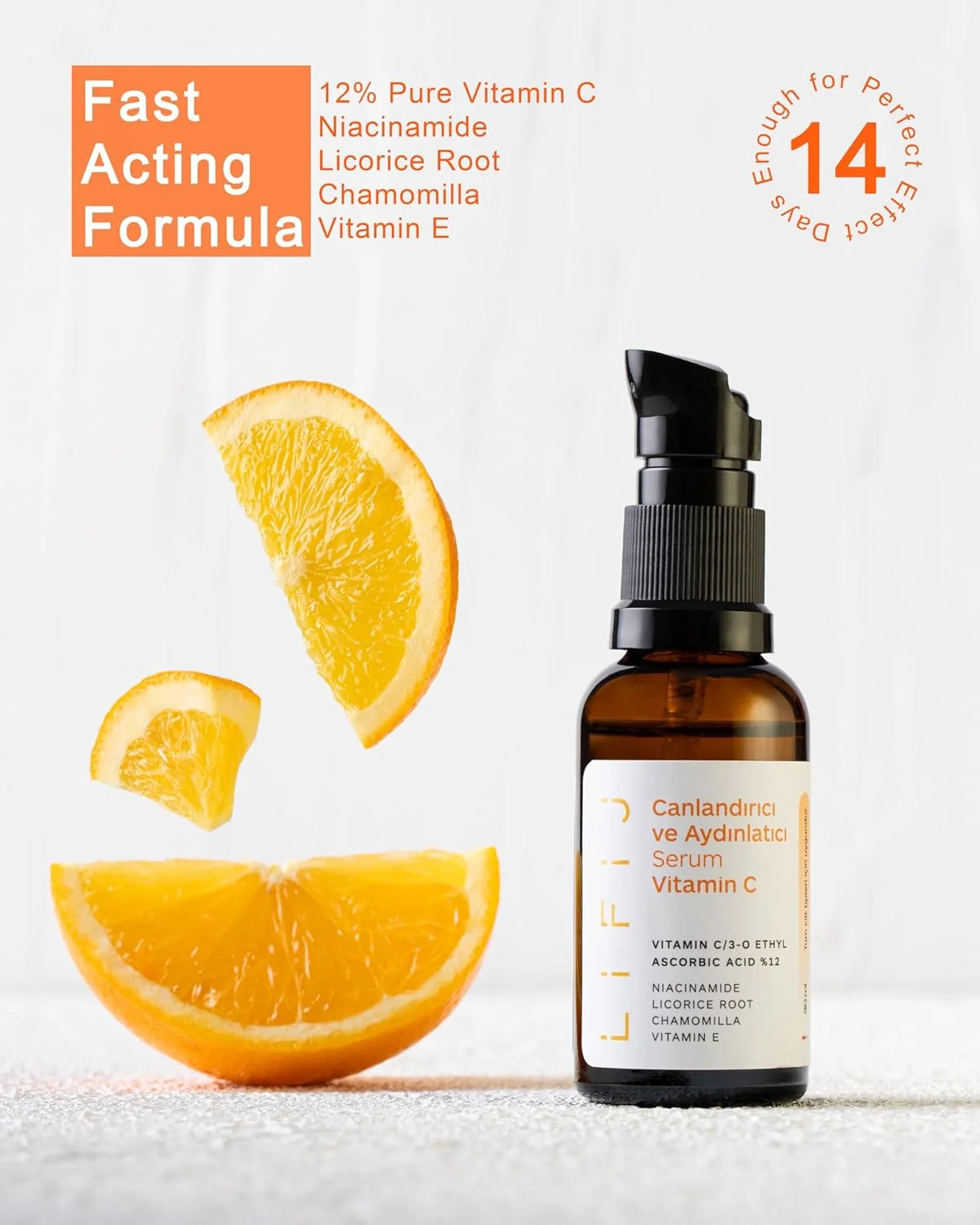 سرم ویتامین C - سرم صورت ویتامین C خالص 12%، احیا کننده و روشن کننده، با عملکرد سریع، ضد پیری و آنتی اکسیدان (30 میلی لیتر)