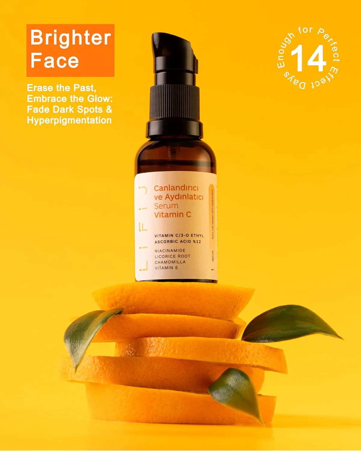 سرم ویتامین C - سرم صورت ویتامین C خالص 12%، احیا کننده و روشن کننده، با عملکرد سریع، ضد پیری و آنتی اکسیدان (30 میلی لیتر)