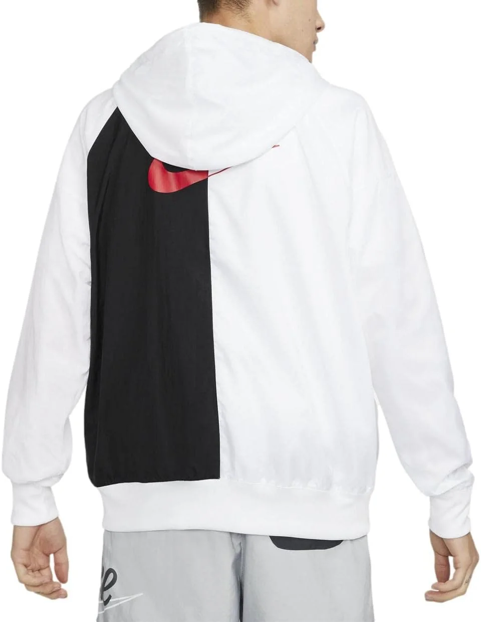 ژاکت بافتنی مردانه نایکی اسپرتس ویر اسپرت اسنشیالز+ ویند رانر (سفید/مشکی)