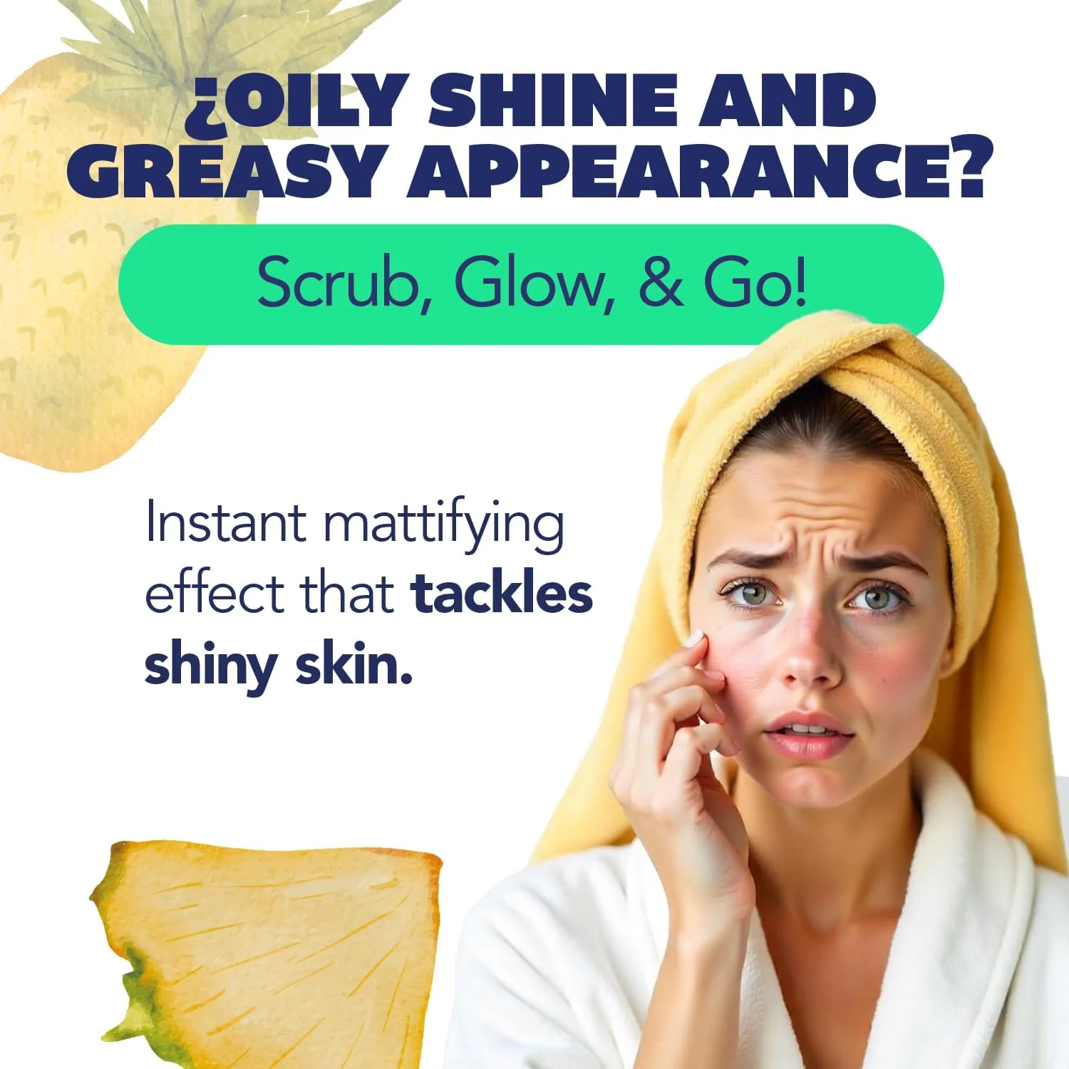 صابون لایه بردار صورت Asepxia با آنزیم طبیعی آناناس و عصاره آگاو، پاک کننده منافذ و روشن کننده پوست چرب، 113 گرم - بسته 5 عددی