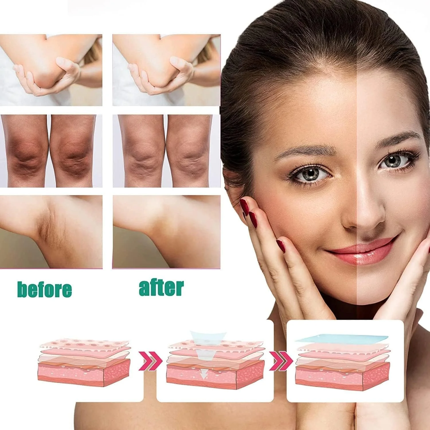 صابون روشن کننده شیر کلاژن SkinFerm، صابون لایه بردار و روشن کننده پروتئین ابریشم برای پوست های کدر و ناهموار، پوستی صاف و نرم برای صورت و کل بدن (1 عدد)