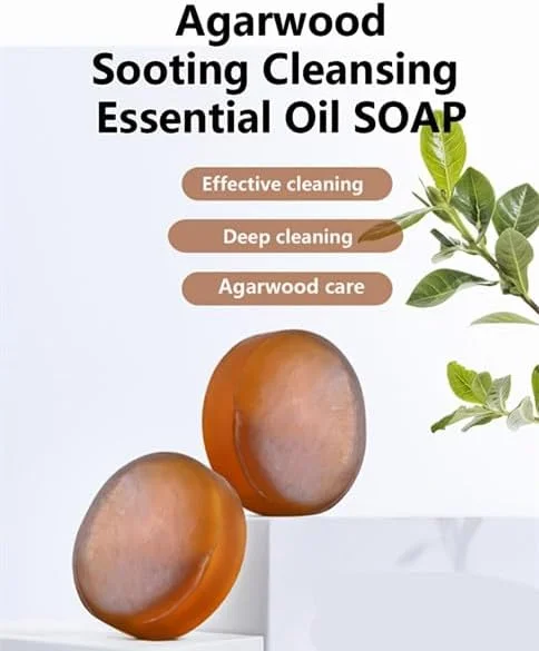 2 عدد صابون دست ساز چوب آگار و صندل، صابون لایه بردار، لذت بردن از آرامش، شستشوی صورت، پاک کننده صورت، مناسب برای حمام، صابون روغن ضروری صندل، کنترل چربی، تمیز کننده و مرطوب کننده