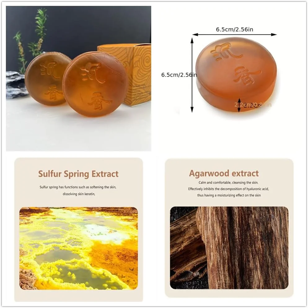 2 عدد صابون دست ساز چوب آگار و صندل، صابون لایه بردار، لذت بردن از آرامش، شستشوی صورت، پاک کننده صورت، مناسب برای حمام، صابون روغن ضروری صندل، کنترل چربی، تمیز کننده و مرطوب کننده