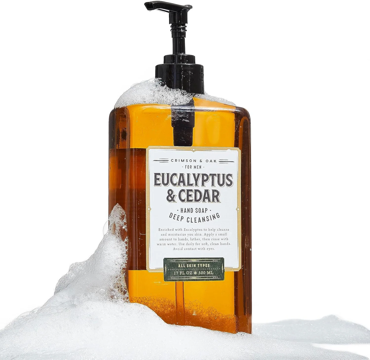 مایع دستشویی پاک کننده عمیق مردانه Crimson & Oak با پمپ، 500 میلی لیتر، اکالیپتوس و سدر