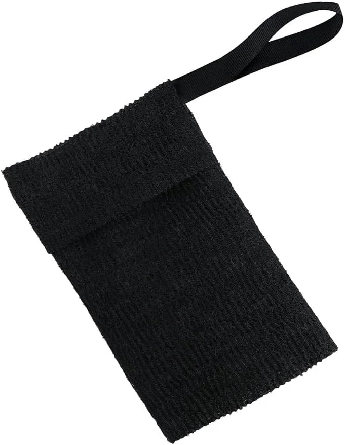 کیسه نگهداری صابون، کیسه توری فوم حباب ساز، کیسه اسفنجی برای تمیز کردن صورت، کیسه های صابون فوم ساز برای حمام و دوش (مشکی)