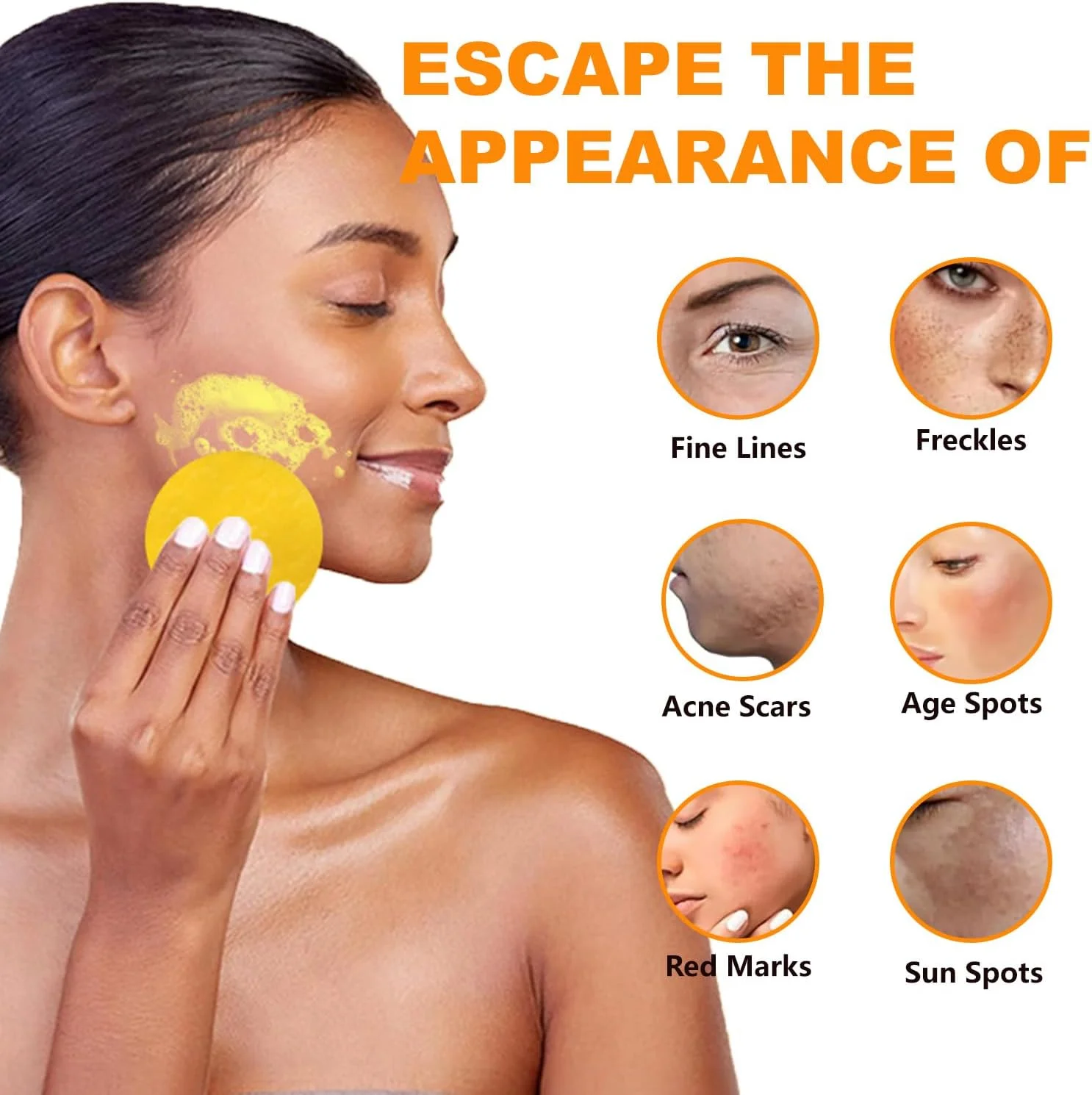 پدهای پاک کننده زردچوبه، پدهای لایه بردار صورت، 20 عدد، پدهای پاک کننده عمیق منافذ برای صورت، مراقبت از پاکسازی صورت، پدهای لایه بردار و از بین برنده لکه های تیره