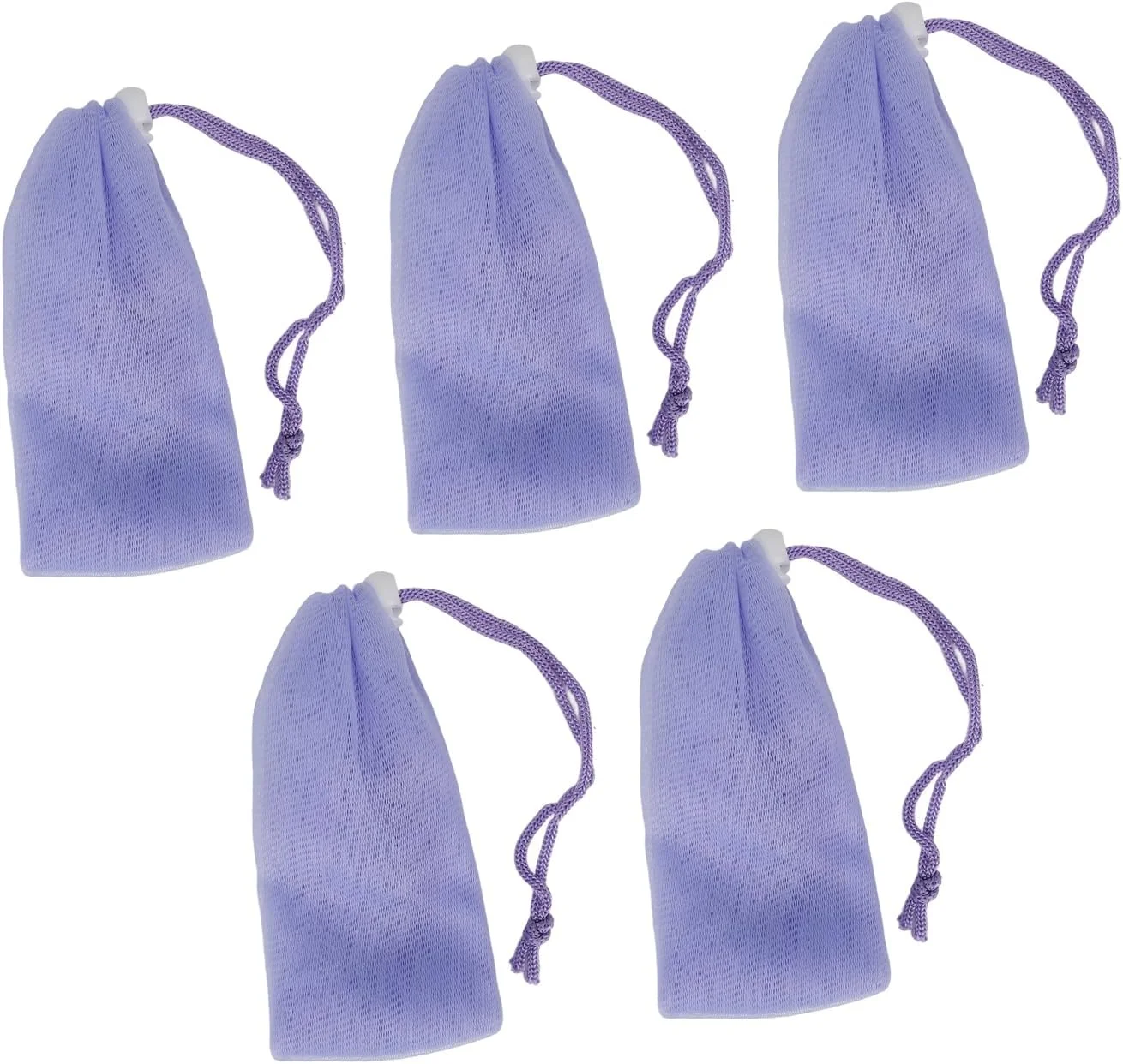 کیسه صابون بدن و صورت، توری ضخیم و نرم با بند کشی برای کف کردن و پاکسازی پوست در منزل