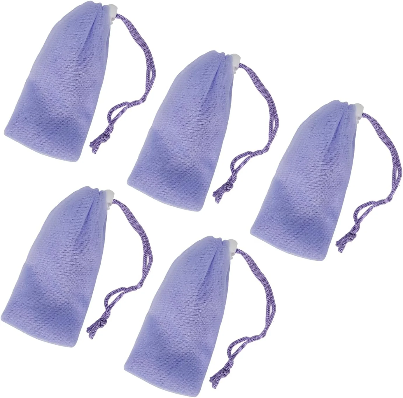 کیسه صابون بدن و صورت، توری ضخیم و نرم با بند کشی برای کف کردن و پاکسازی پوست در منزل