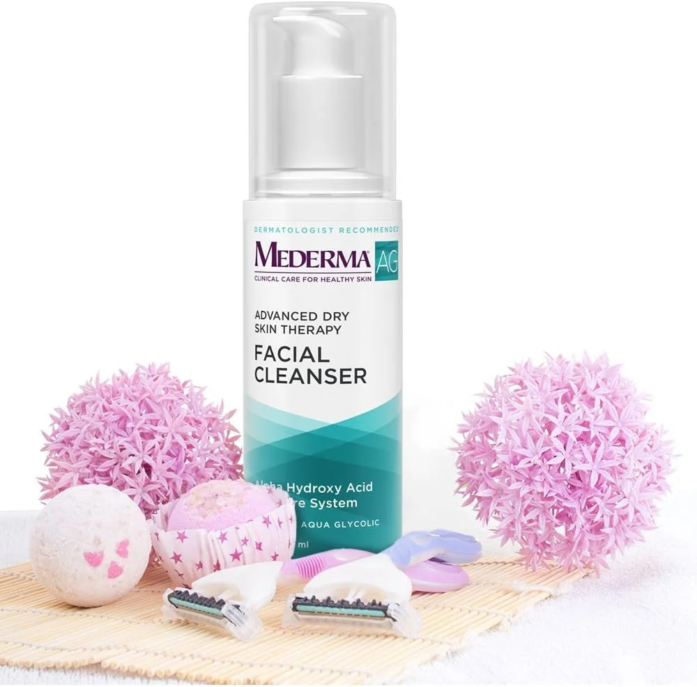 پاک کننده آبرسان صورت Mederma AG - فرمولاسیون حاوی اسید گلیکولیک که به آرامی پوست را تمیز، لایه برداری و آبرسانی می کند. توصیه شده توسط متخصصین پوست، بدون عطر، بدون صابون، ضد حساسیت - 6 اونس