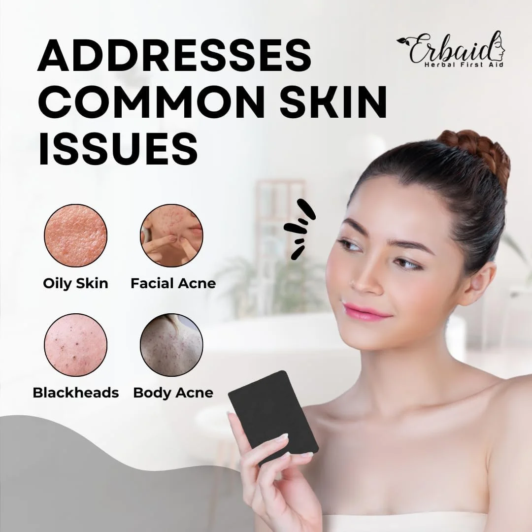 صابون زغال – صابون سیاه زغال فعال طبیعی – لایه بردار صورت و بدن برای پوست خشک، حساس و چرب – پاک کننده صورت با خاک رس بنتونیت برای جوش، سرسیاه و جای زخم، ساخت آمریکا