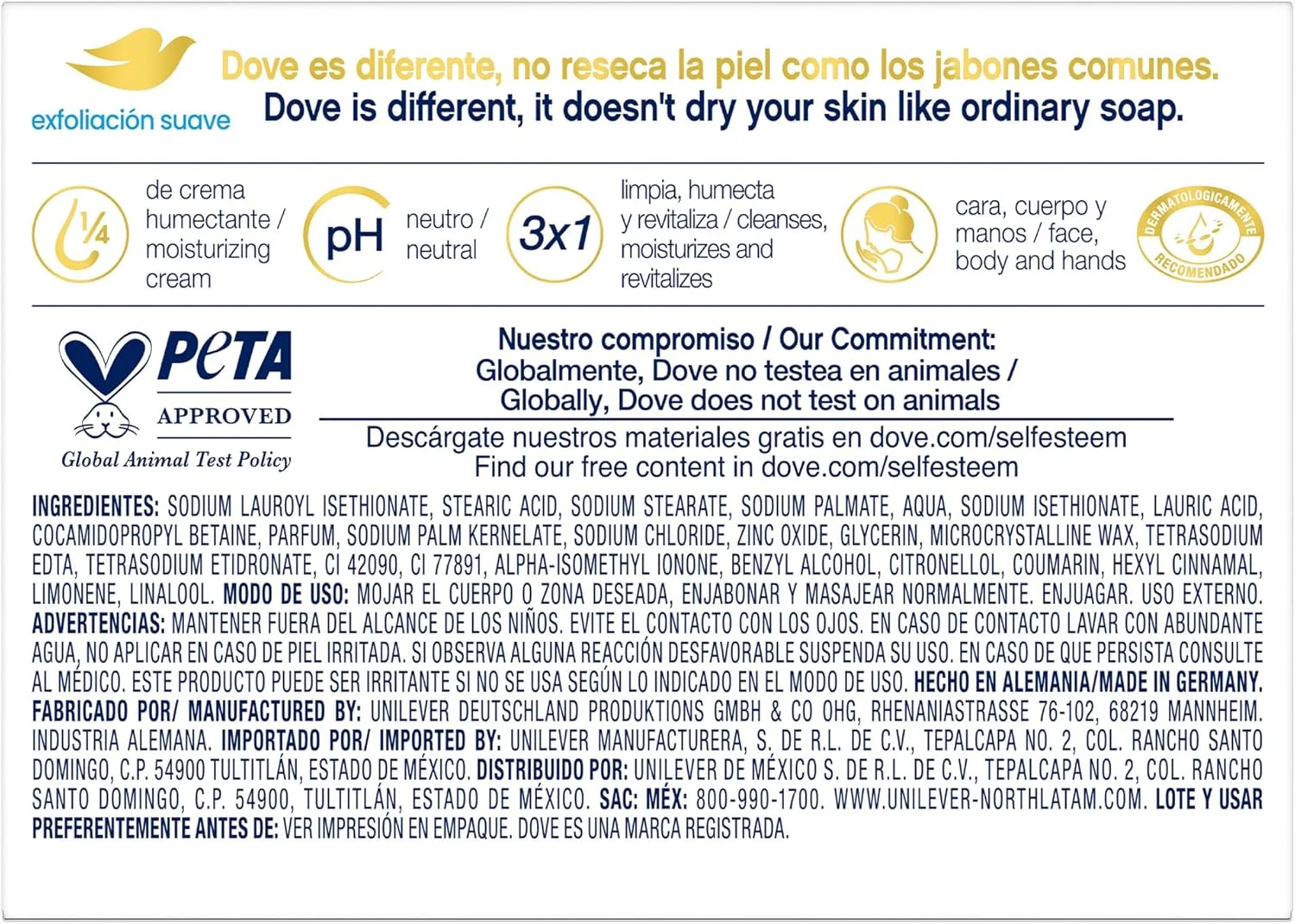 صابون لایه بردار ملایم داو ۱۳۵ گرمی