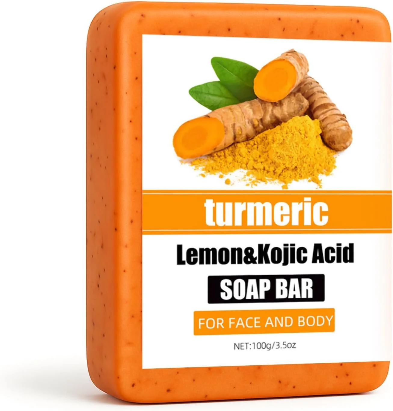صابون لیمو، زردچوبه و کوجیک اسید - پاک کننده عمیق و کنترل چربی، مرطوب کننده زردچوبه برای جوش و لک های تیره، صابون کوجیک اسید برای صورت و بدن، روشن کننده، لایه بردار و آبرسان