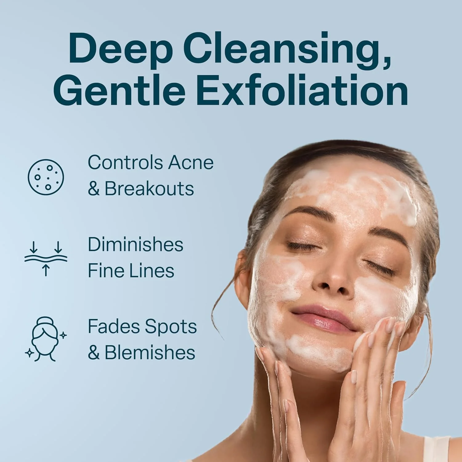 شوینده صورت گلیکولیک اسید QRxLabs با شیر نارگیل، عسل و روغن بادام شیرین (177 میلی لیتر)