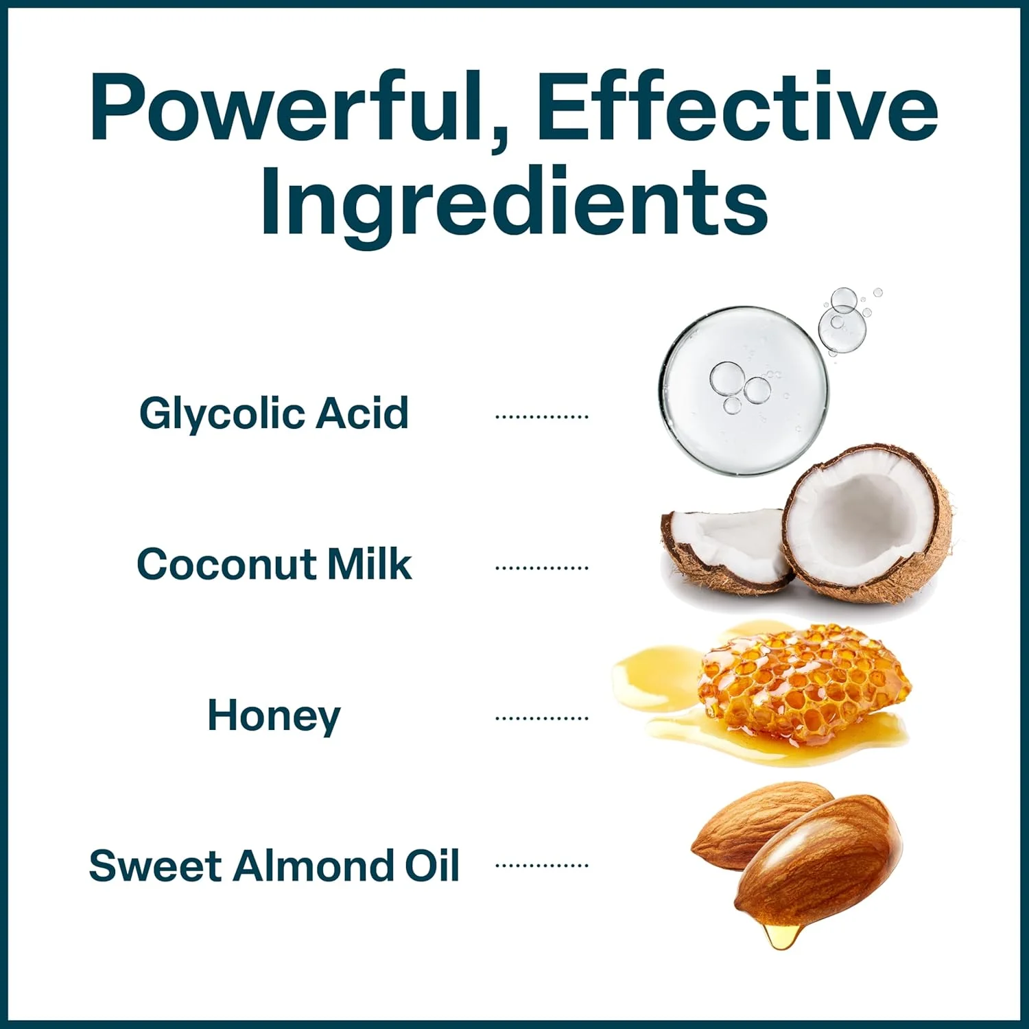 شوینده صورت گلیکولیک اسید QRxLabs با شیر نارگیل، عسل و روغن بادام شیرین (177 میلی لیتر)