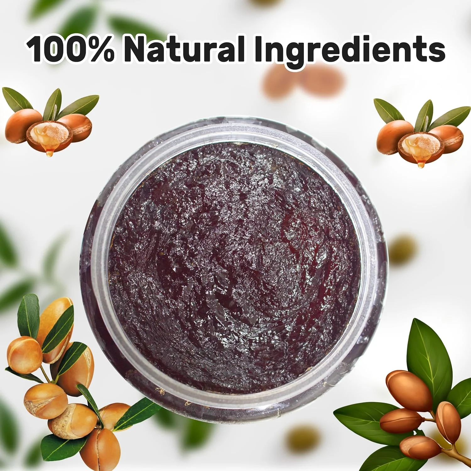 صابون مراکشی اکولایت پلاس با روغن آرگان، طبیعی، مناسب انواع پوست، پاک کننده، تمیز کننده، لایه بردار برای حمام مراکشی، 100% روغن ضروری ارگانیک طبیعی (روغن آرگان، 500 گرم)