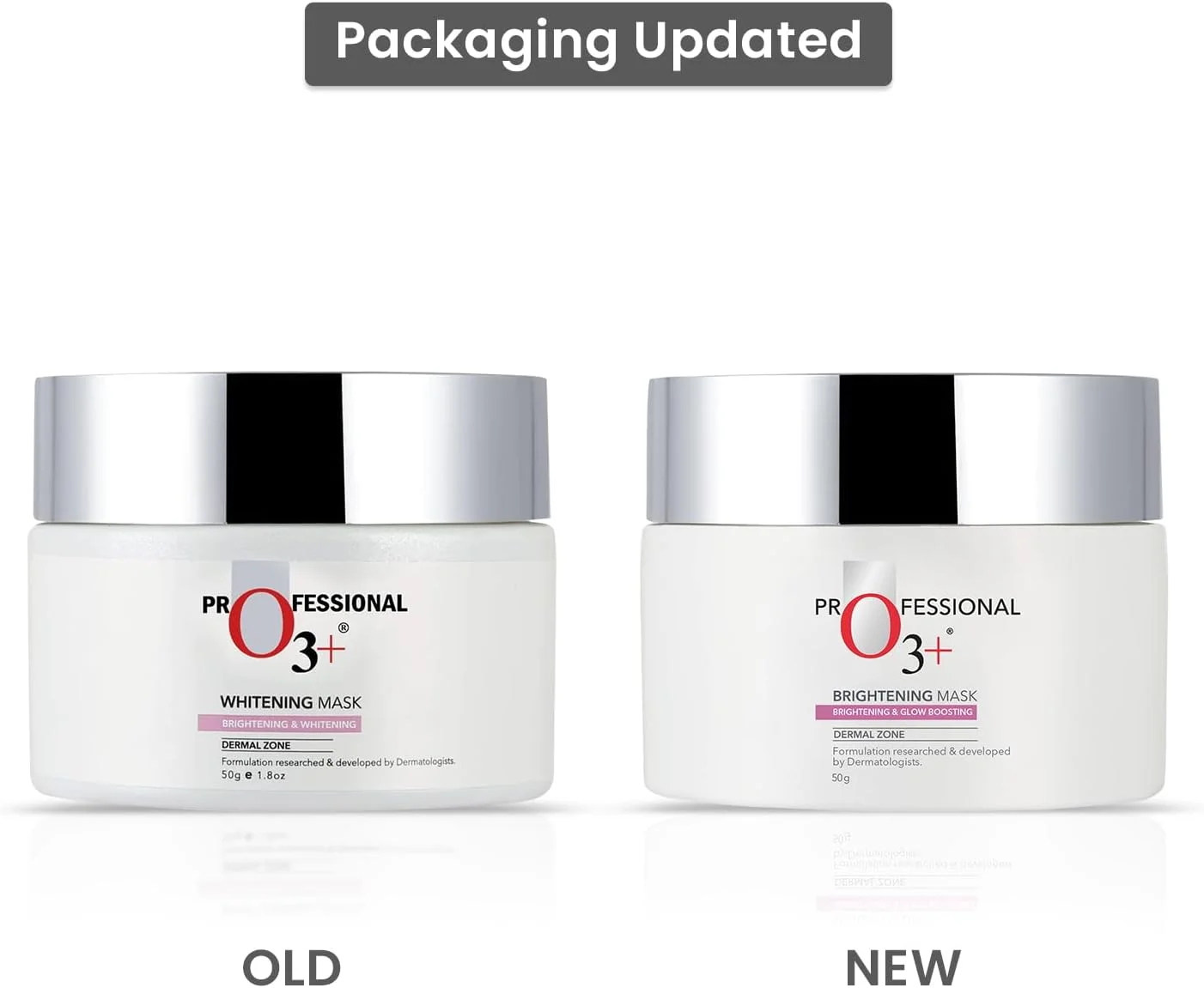 ماسک روشن کننده پوست O3+ برای روشن کردن، سفت کردن و کنترل رنگدانه های پوست - غنی شده با عصاره های گیاهی طبیعی اسطوخودوس و خیار (50 گرم)