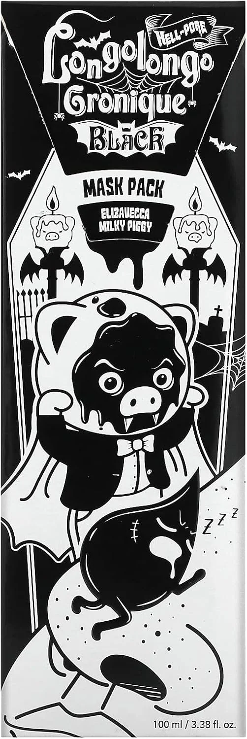 ماسک حذف کننده جوش سرسیاه زغال سیاه الیزاوکا مدل Milky Piggy Hell Pore Longo Longo Gronique