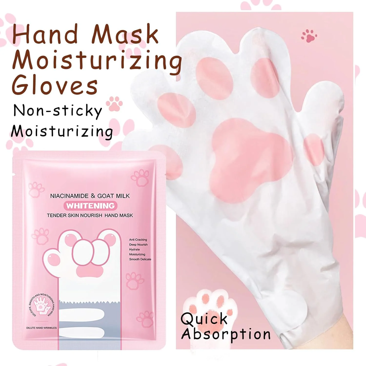 ماسک دست 6 عددی، 6 جفت ماسک لایه بردار و آبرسان دست برای دست های خشک، زبر و ترک خورده، دستکش های مرطوب کننده ملایم و ماندگار برای لمس نرم و لطیف