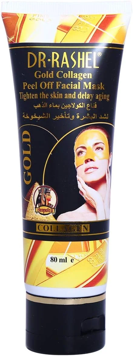 ماسک صورت لایه بردار کلاژن طلای دکتر راشل برای صورت، 80 میلی لیتر