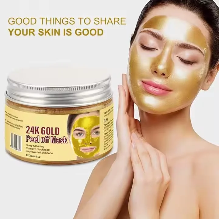 ماسک صورت لایه بردار، از بین برنده جوش های سرسیاه، کاهش دهنده چین و چروک، کوچک کننده منافذ، کنترل چربی پوست، ماسک طلای 24 عیار، ضد پیری، پاک کننده عمیق، کاهش دهنده خطوط ریز 120 میلی لیتر