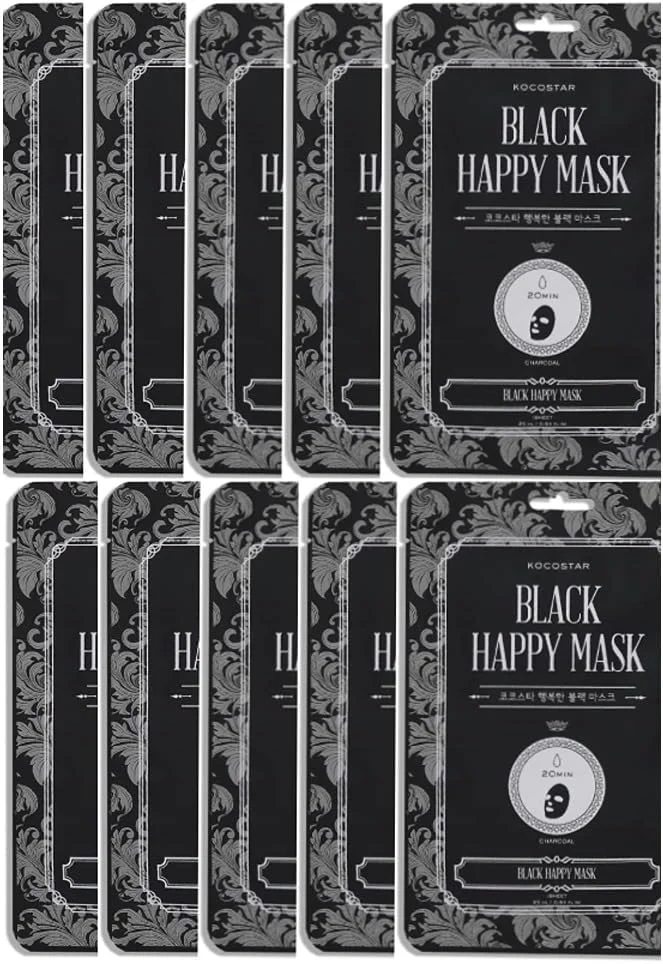 ماسک صورت ورقه ای زغال فعال مشکی کوکواستار (بسته 10 عددی) | 23 میلی لیتر | 20 دقیقه آبرسانی و رطوبت رسانی قوی