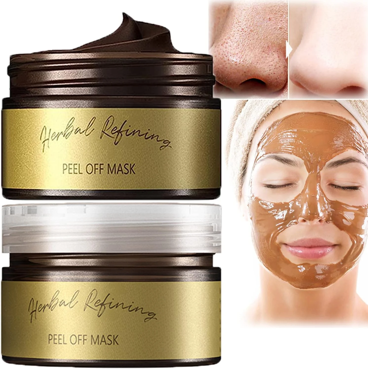 ماسک صورت لایه بردار گیاهی، ماسک لایه بردار گیاهی، ماسک پاک کننده صورت گیاهی، ماسک پاک کننده جوش های سرسیاه صورت، ماسک پاک کننده منافذ و کنترل چربی (2 عدد)