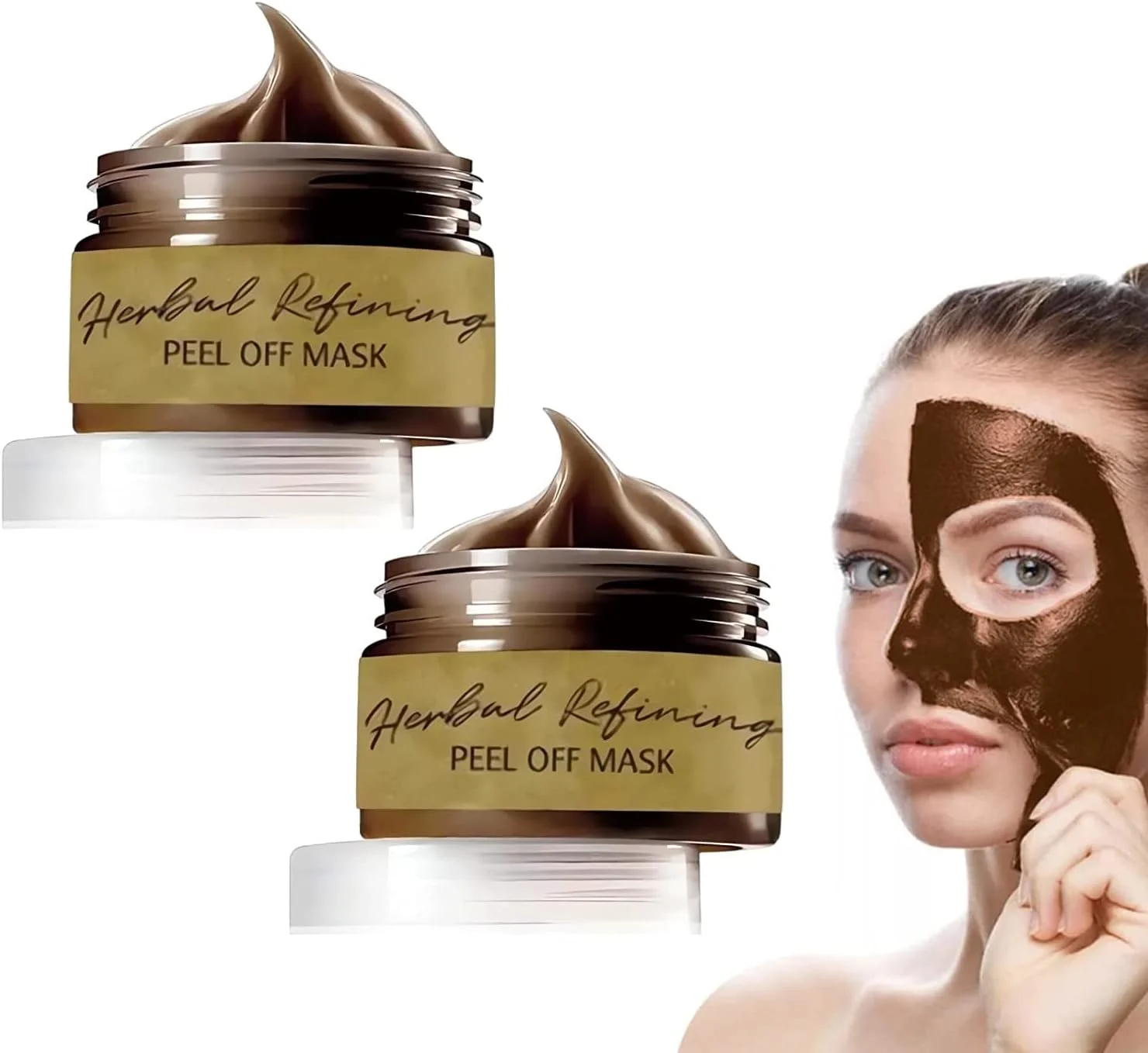 ماسک صورت لایه بردار گیاهی تصفیه کننده جدید 2023، ماسک پاک کننده جوش های سرسیاه، ماسک پاک کننده عمیق، ماسک لایه بردار تصفیه کننده برای پاکسازی عمیق منافذ و از بین بردن جوش های سرسیاه (2 عدد)