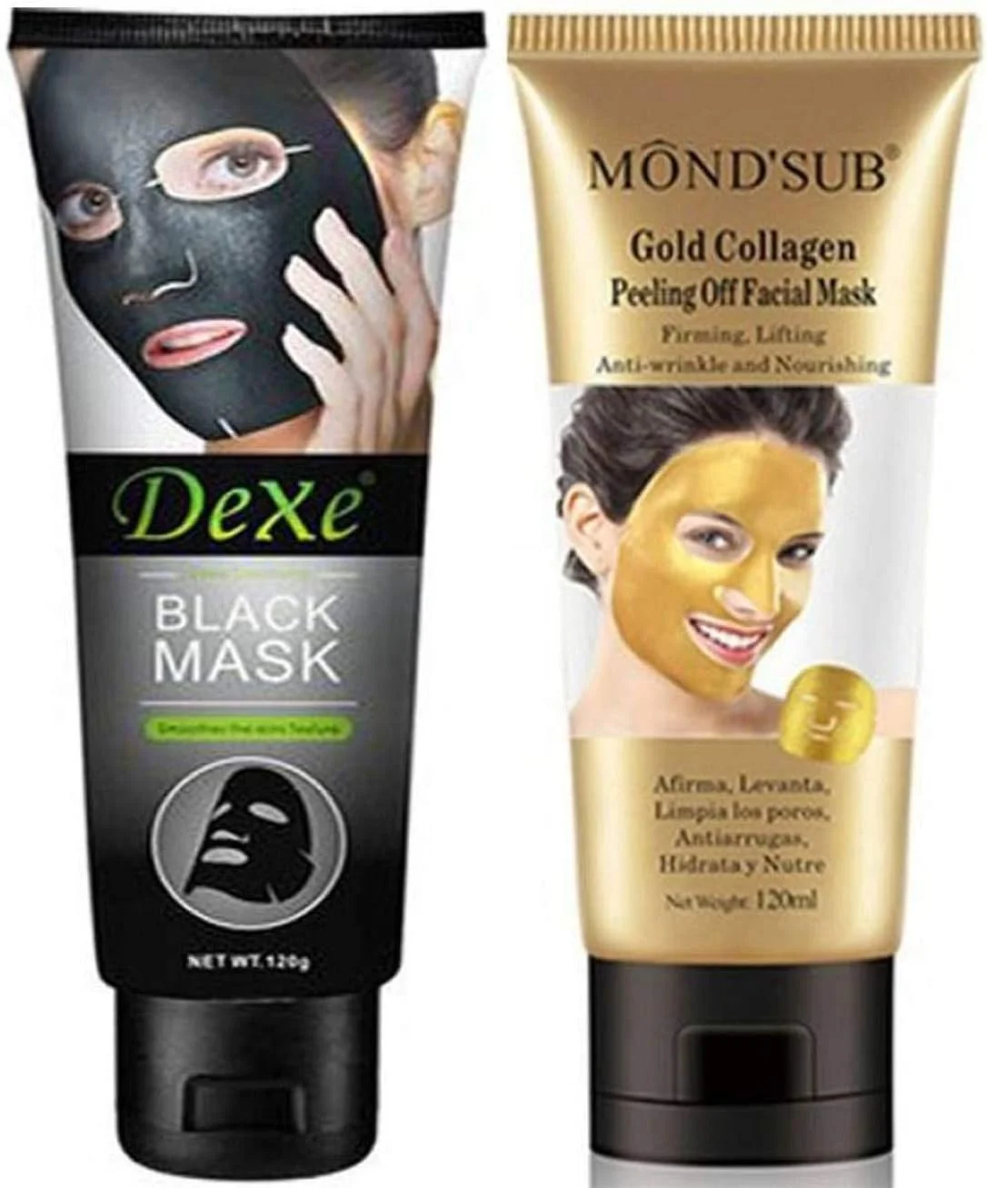 مجموعه دو عددی ماسک لایه بردار پاک کننده آکنه و ماسک لایه بردار صورت کلاژن موندساب، 120 گرم