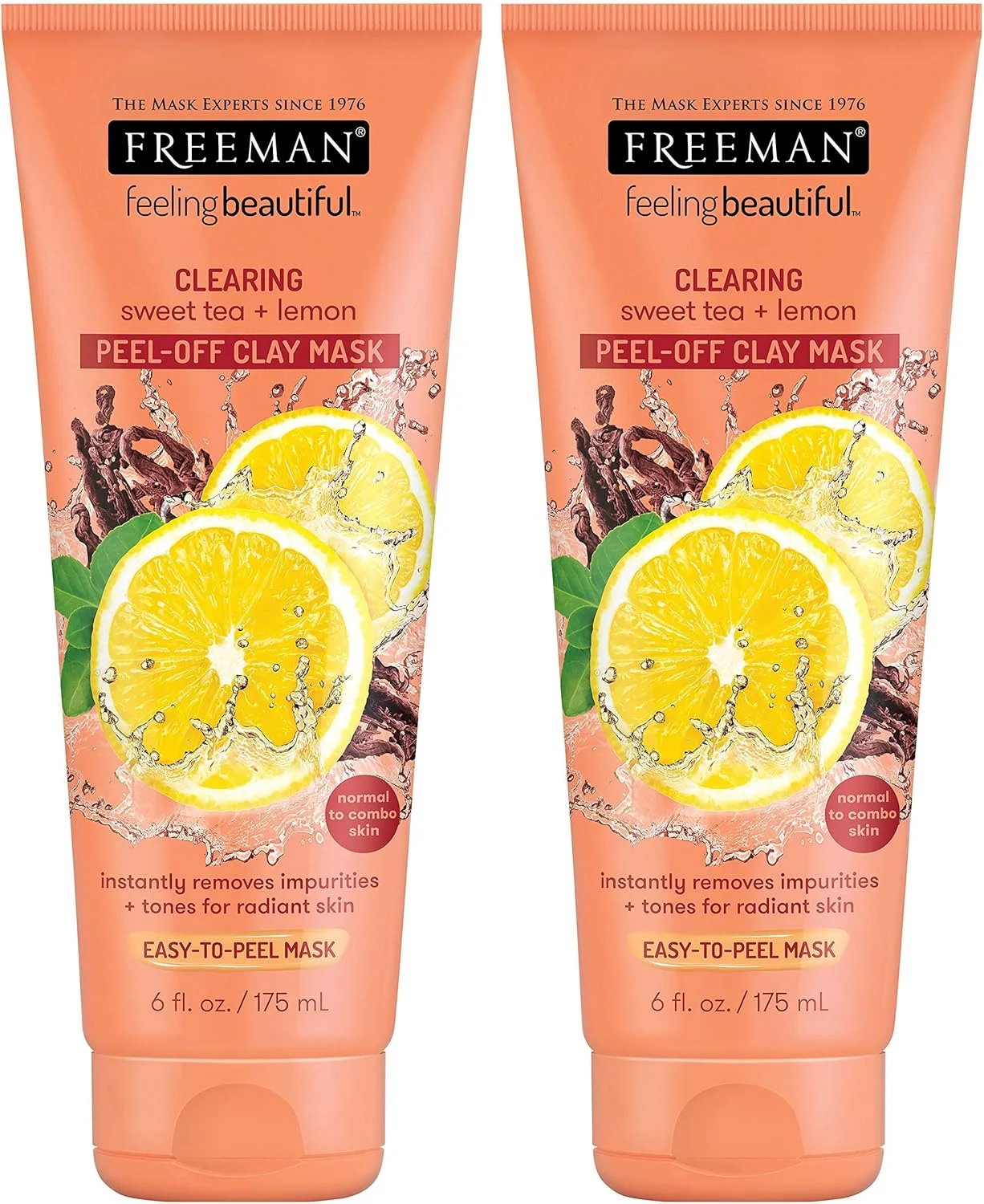 ماسک صورت فریمن چای شیرین و لیمو، لایه بردار 177 میلی لیتر (2 عددی)