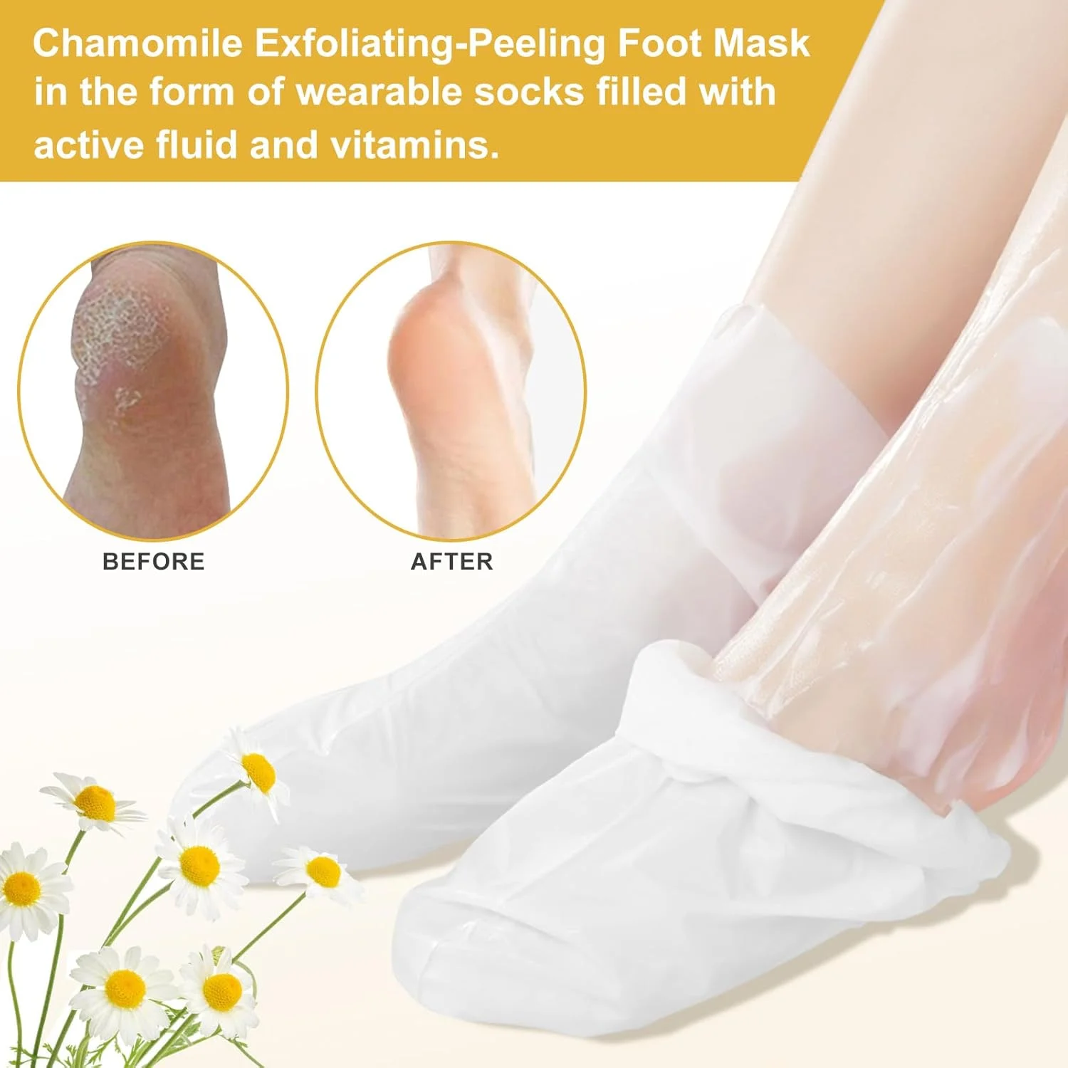 ماسک لایه بردار پا ALIVER، 5 عددی، ماسک لایه بردار پا برای ترمیم پاشنه پا و از بین بردن پوست های خشک و مرده، جوراب های لایه بردار پا، درمان پا برای پوست های سخت