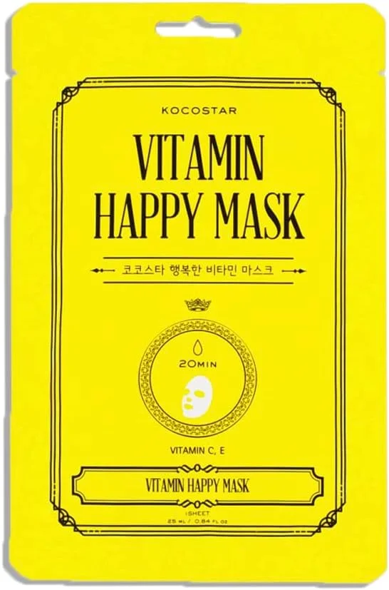 ماسک صورت ویتامینه کوکواستار کره ای | بسته 10 عددی | 23 میلی لیتر | 20 دقیقه مراقبت برای آبرسانی و رطوبت رسانی عمیق