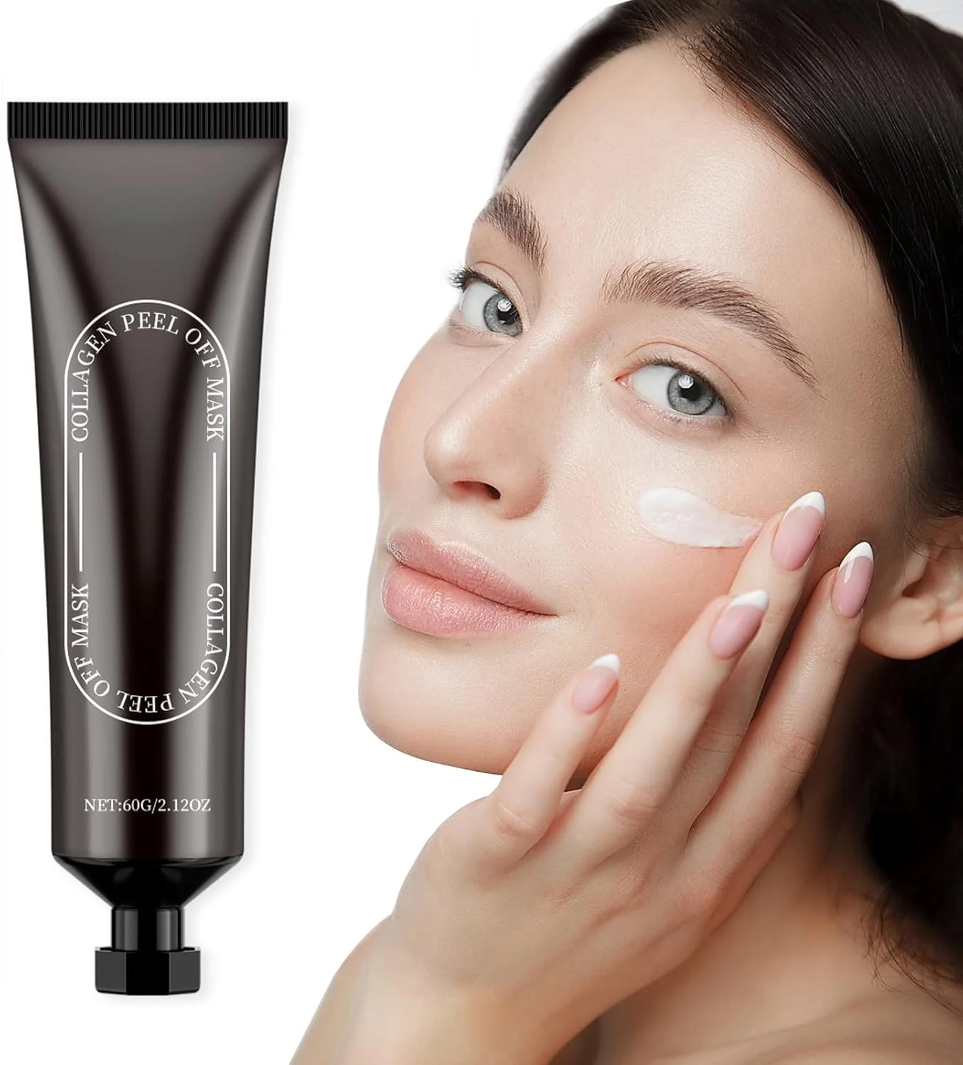 ماسک صورت لایه بردار کلاژن، ماسک کلاژن واقعی، ماسک لایه بردار کلاژن هیدرولیز شده، پاکسازی ملایم منافذ، کنترل چربی صورت، مرطوب کننده و آبرسان