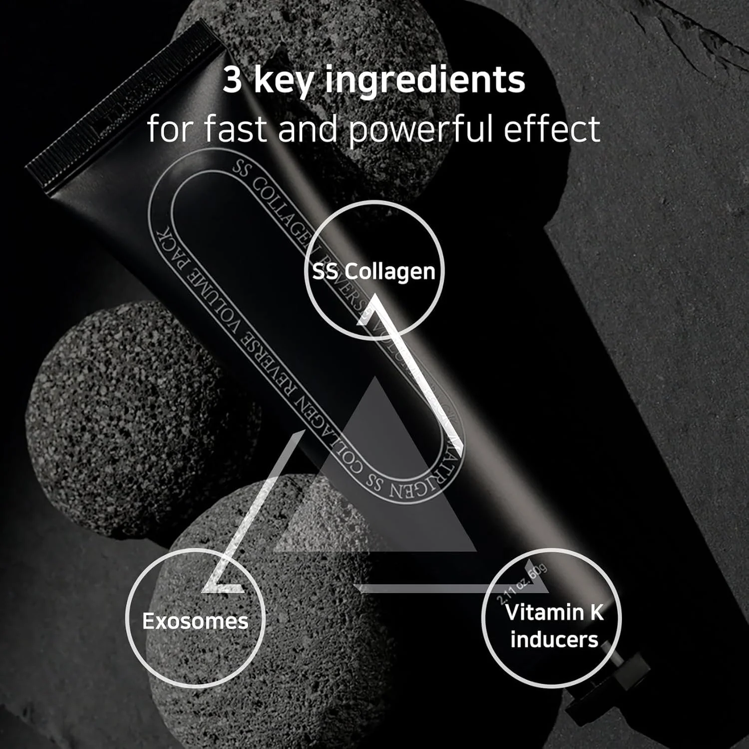 ماسک صورت کلاژن لایه بردار اس اس، ماسک پک حجم دهنده کلاژن معکوس، کلاژن هیدرولیز شده، مراقبت از پوست کره ای، ماسک صورت لایه بردار (60 گرم/2.1 اونس)