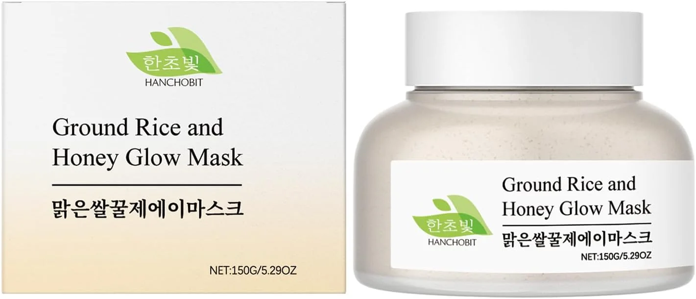 ماسک برنج و عسل برای صورت، ماسک صورت کره‌ای، ماسک پخش‌شدنی برای مراقبت روزانه پوست 150 گرم