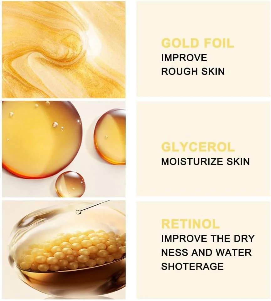 ماسک طلایی KASTWAVE، 2 عدد ماسک لایه بردار حاوی رتینول و سم مار، ضد پیری، لیفتینگ، روشن کننده و احیا کننده، از بین برنده جوش های سرسیاه، آلودگی و چربی برای بانوان