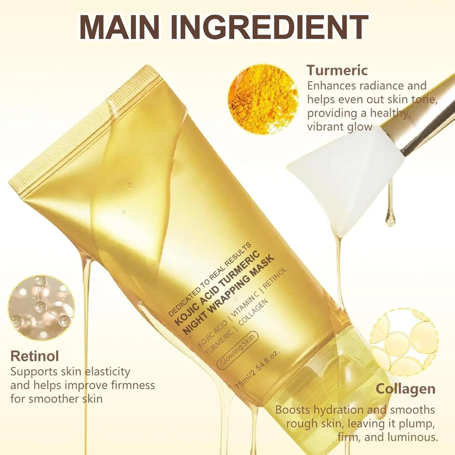 ماسک شب کلاژن، ماسک لایه بردار شبانه زردچوبه، آبرسان و روشن کننده عمیق، تغذیه کننده پوست کدر و ناهموار و بهبود خاصیت ارتجاعی با کلاژن هیدرولیز شده ماسک شب کلاژن، ماسک لایه بردار شبانه زردچوبه، آبرسان و روشن کننده عمیق، تغذیه کننده پوست کدر و ناهموار و بهبود خاصیت ارتجاعی با کلاژن هیدرولیز شده