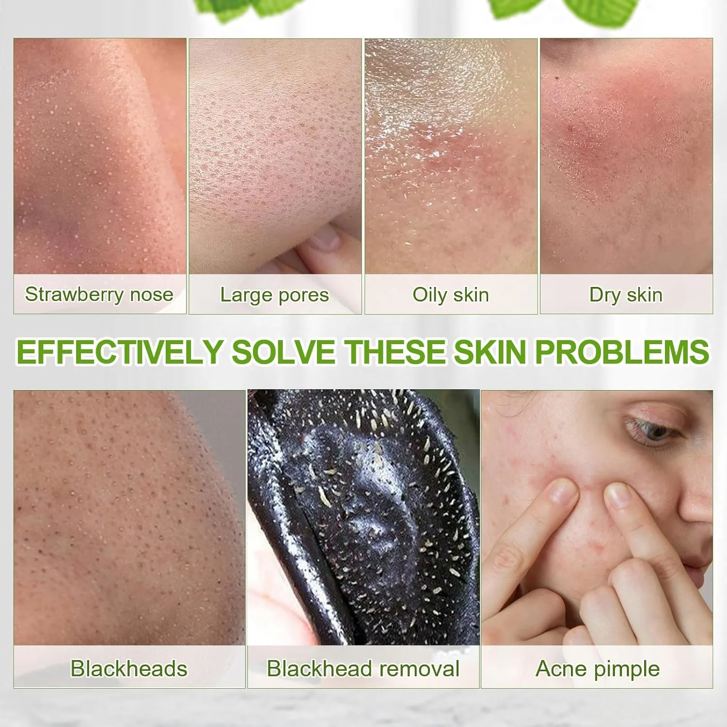 ماسک پاک کننده جوش سر سیاه KASTWAVE، ماسک صورت زغالی با برس، پاک کننده عمیق منافذ جوش سر سیاه صورت و بینی، برای انواع پوست، 2 عدد