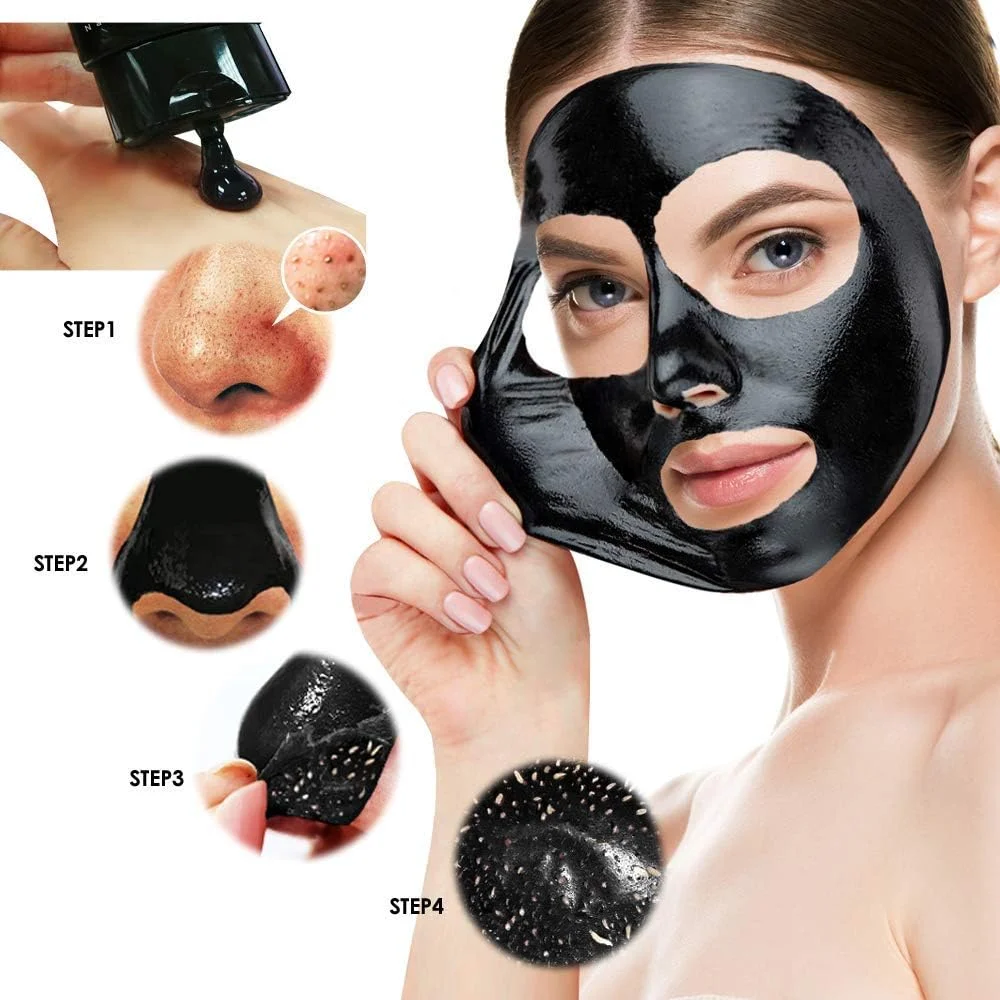 ماسک صورت زغال فعال شیلز، ماسک لایه بردار، پاک کننده عمیق، ماسک زغال فعال با برس - تصویر 2