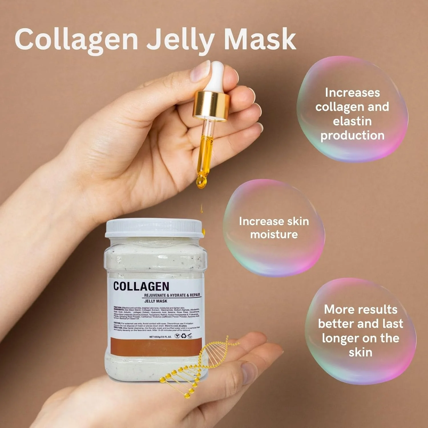 پودر ماسک ژله ای برای صورت، ماسک جوان سازی پوست ضد جوش، ماسک لایه بردار، ماسک ژله ای برای متخصصان، ماسک صورت ژله ای (کلاژن)