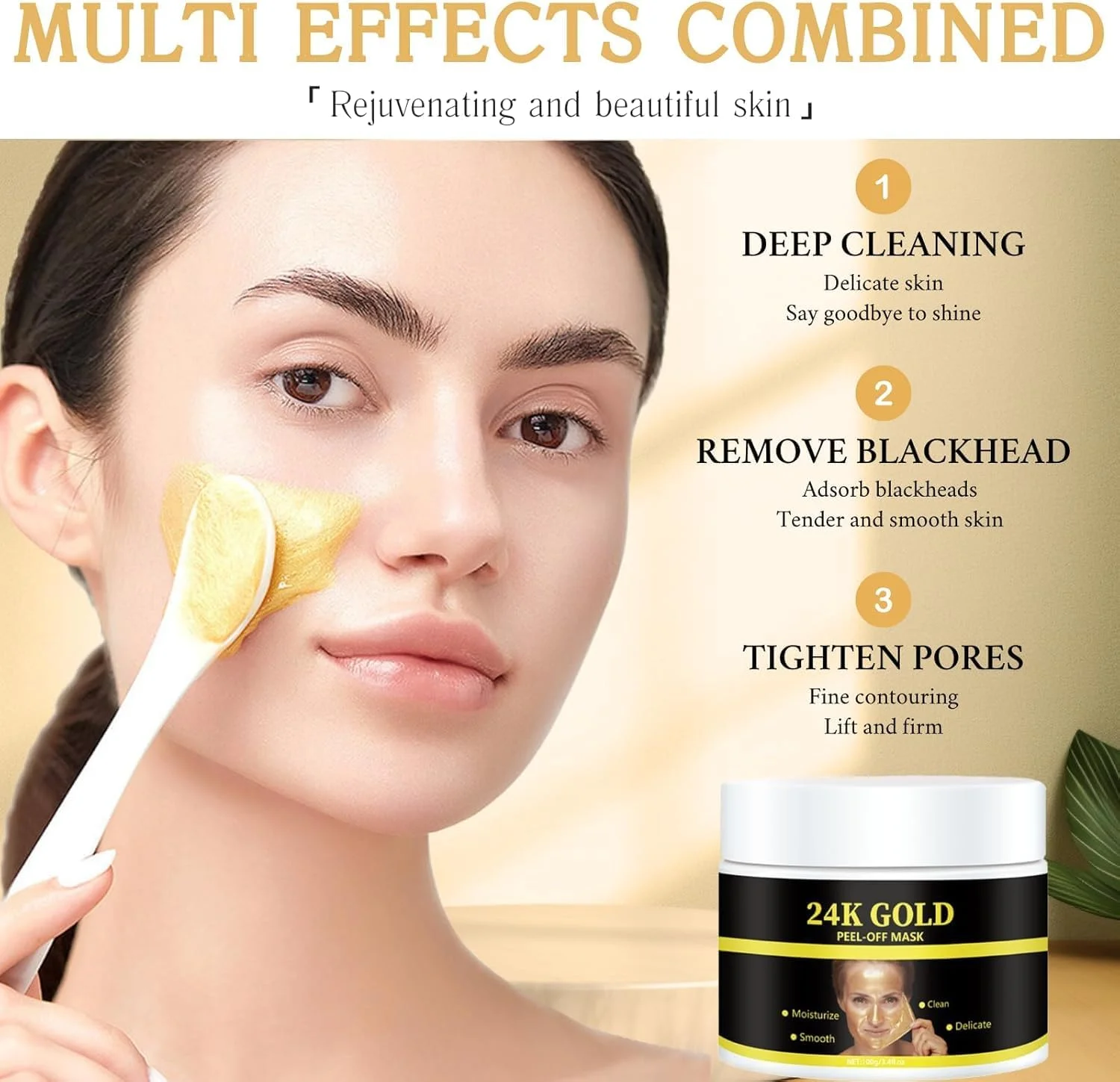 ماسک صورت لایه بردار حاوی ورق طلای 24 عیار NALACAL، ماسک آبرسان ضد چروک و ضد پیری - پاکسازی عمیق، رفع جوش های سرسیاه، لیفت چانه، لایه برداری برای پوستی محکم تر و صاف تر ماسک صورت لایه بردار حاوی ورق طلای 24 عیار NALACAL، ماسک آبرسان ضد چروک و ضد پیری - پاکسازی عمیق، رفع جوش های سرسیاه، لیفت چانه، لایه برداری برای پوستی محکم تر و صاف تر