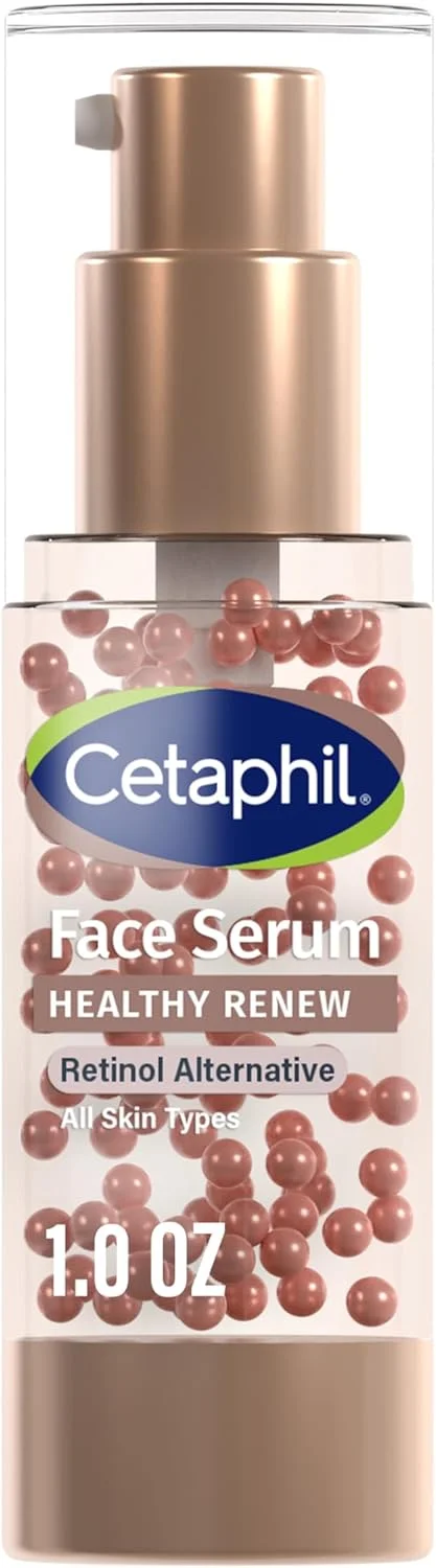 سرم صورت جایگزین رتینول Cetaphil Anti Aging Healthy Renew با نیاسینامید و پپتیدها، مراقبت از پوست حساس با کمپلکس ویتامین B، بدون عطر، 30 میلی لیتر