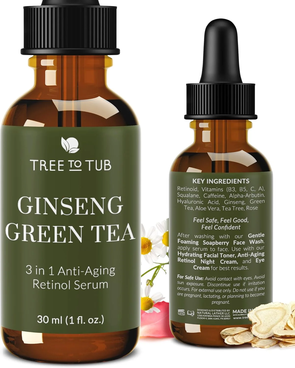 سرم ضد پیری حاوی رتینول، ویتامین C و هیالورونیک اسید برای صورت و چین و چروک - سرم آبرسان صورت برای پوست خشک و حساس، سرم شب برای زنان و مردان حاوی ویتامین A، E و گلیکولیک اسید