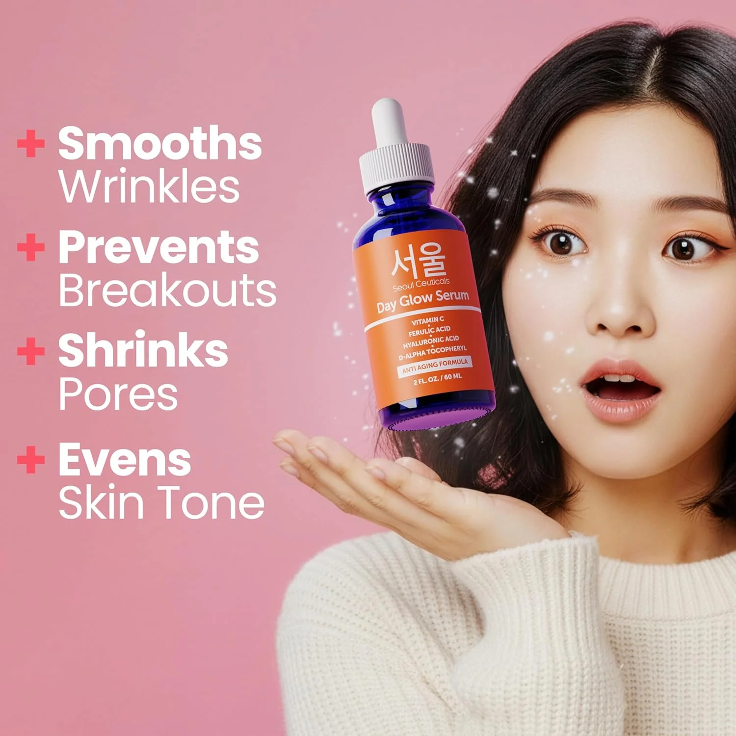 سرم مراقبت از پوست کرهای سئول سوتیکالز - 20% ویتامین C و اسید هیالورونیک + اسید فرولیک CE، محصولی قوی برای ضد پیری و ضد چروک، زیبایی کرهای 30ml سرم مراقبت از پوست کرهای سئول سوتیکالز - 20% ویتامین C و اسید هیالورونیک + اسید فرولیک CE، محصولی قوی برای ضد پیری و ضد چروک، زیبایی کرهای 30ml