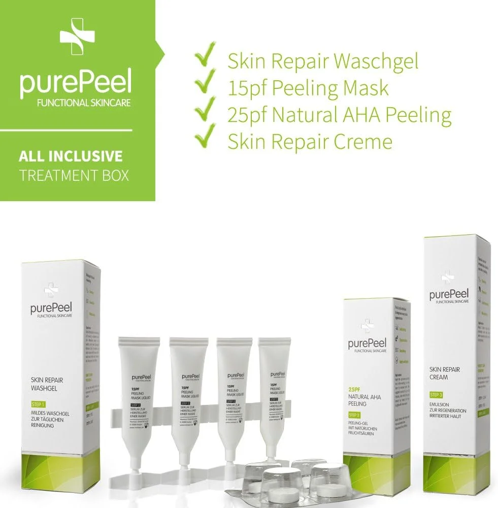 اسکراب اسید میوه AHA / جعبه کامل / پاک کننده صورت، اسکراب صورت، مراقبت از صورت برای پوست کدر، لک ها، جوش ها و چروک ها / ست لایه بردار