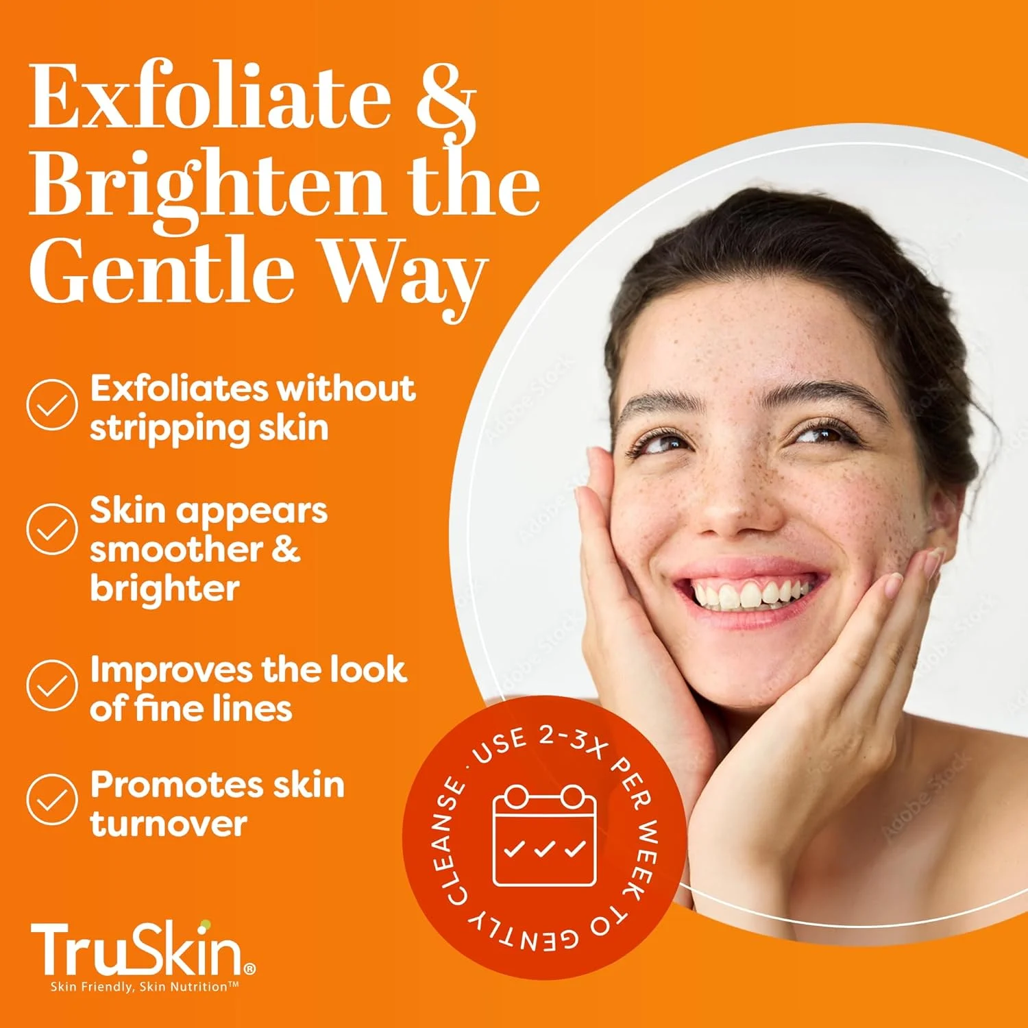 اسکراب ملایم صورت ویتامین C ترواسکین - لایه بردار روشن کننده روزانه صورت برای انواع پوست - نرم کننده و صاف کننده پوست با ویتامین C، لیمو یوزو و شن سفید لایه بردار بورا بورا - 120 میلی لیتر