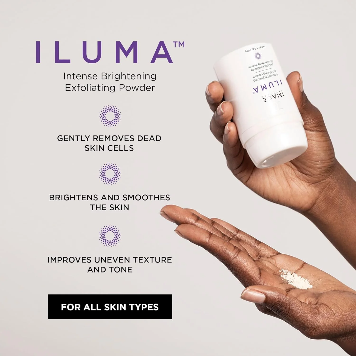 پودر لایه بردار روشن کننده قوی ایلوما ایمیج اسکین کر، 43 گرم