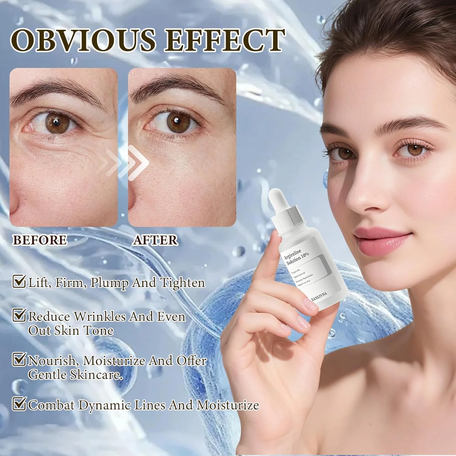 محلول آرژیرلین 10%، سرم آرژیرلین سرم هیالورونیک، بهبود خاصیت ارتجاعی پوست، تقویت کننده مراقبت از پوست تسکین دهنده، سرم مرطوب کننده صورت، 30 میلی لیتر