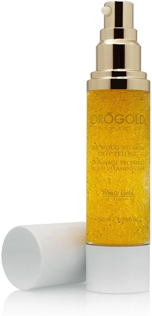 لایه بردار عمقی صورت چند ویتامینه طلای سفید 24 عیار Orogold، 50 میلی لیتر